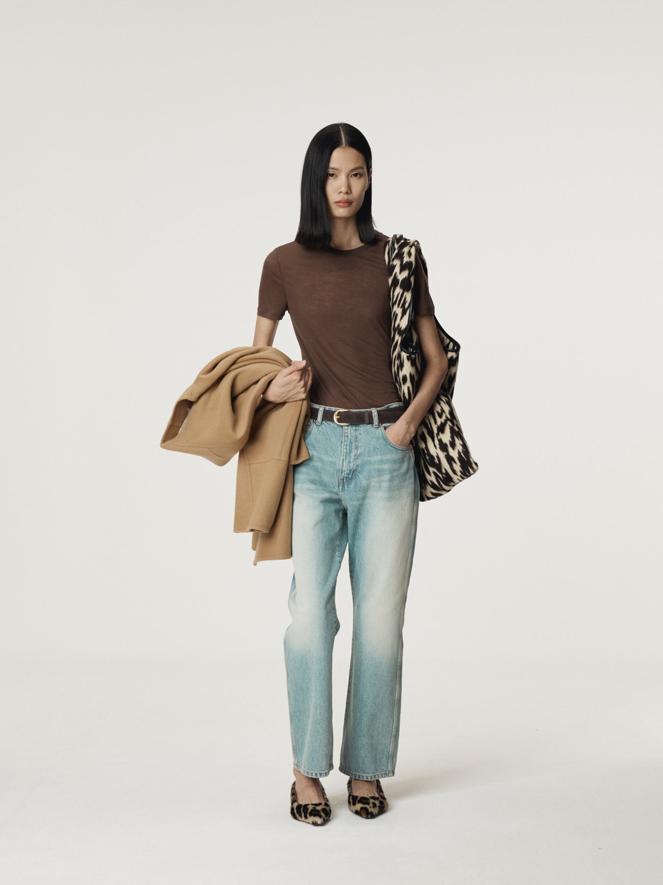 Recto - Semi Flare Denim Pants (Light Blue) product image 4 | TRAB K-Fashion Australia