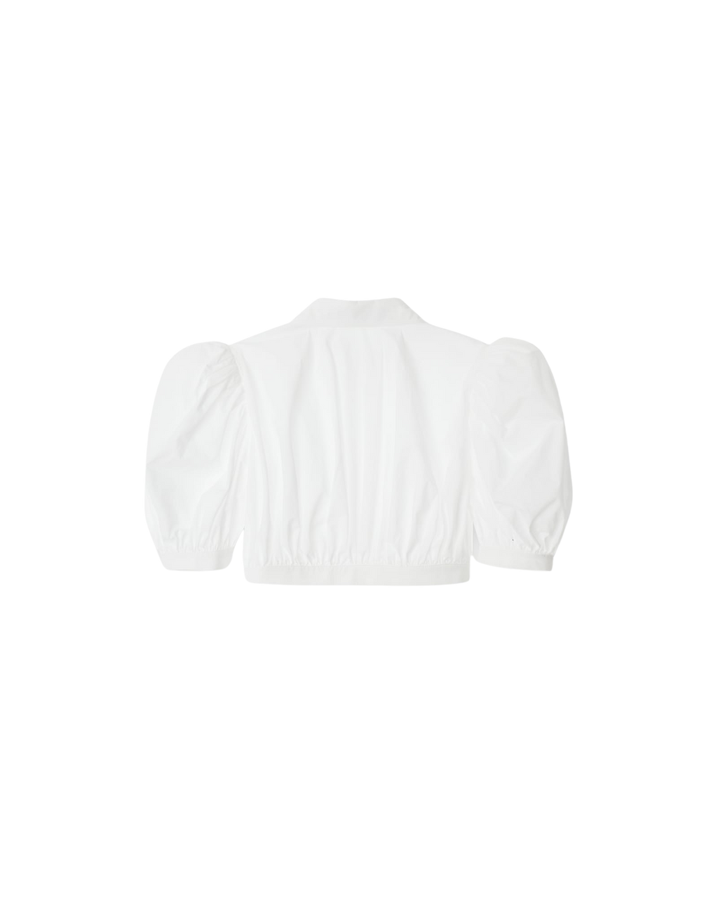 Kimhe Kim - Puff Short Sleeve Cropped Cotton Blouse (White) product image 4 | TRAB K-Fashion Australia