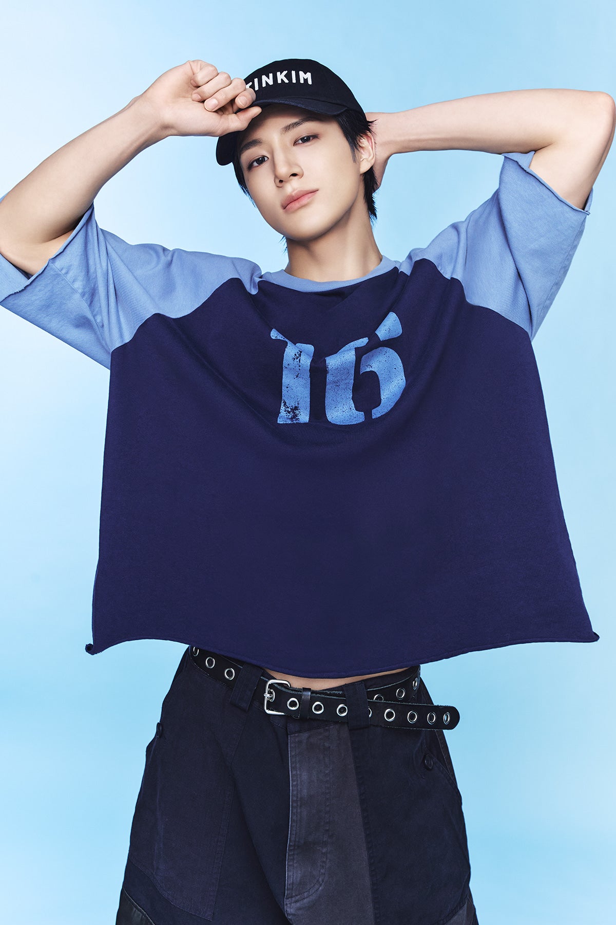 Matin Kim - Raw Edge Raglan Top (Navy) product image 1 | TRAB K-Fashion Australia