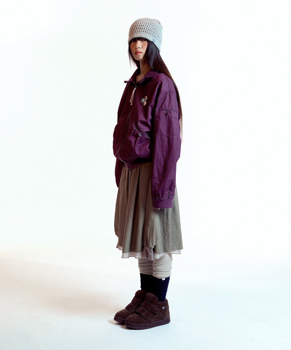 Coyseio - Strap Shirring Skirt (Ash Brown) product image 9 | TRAB K-Fashion Australia
