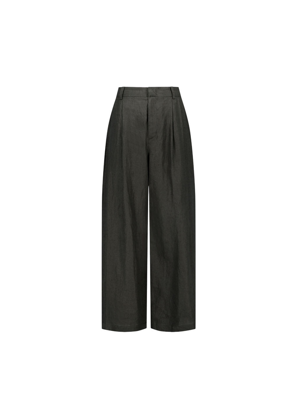 Amomento - Linen Two Tuck Wide Pants (Khaki Grey) product image 5 | TRAB K-Fashion Australia