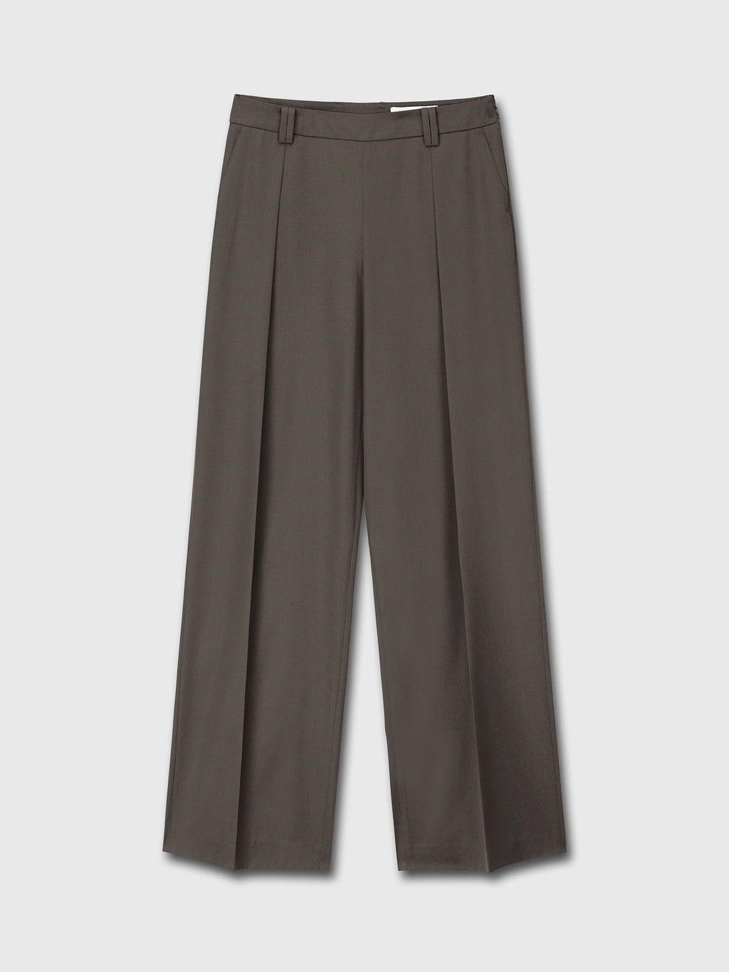 Tonywack - Wool Wide-Leg Pleated Trousers (Khaki Dark Brown) product image 8 | TRAB K-Fashion Australia