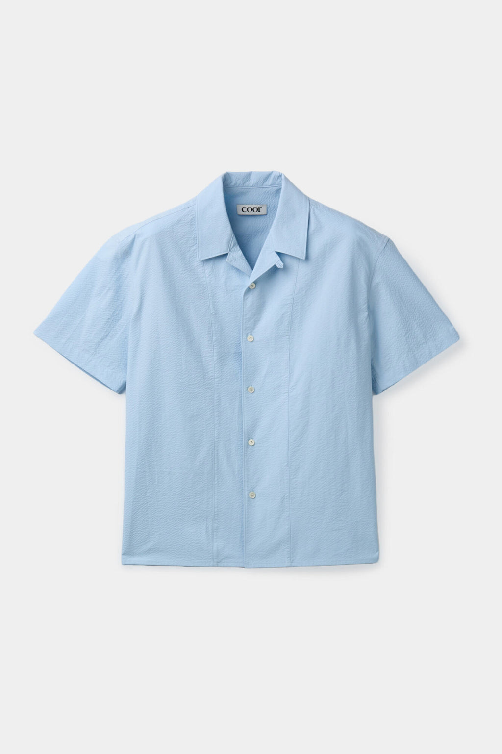 Coor - Panel Line Camp Collar Half Shirt (Sky Blue) product image 1 | TRAB K-Fashion Australia