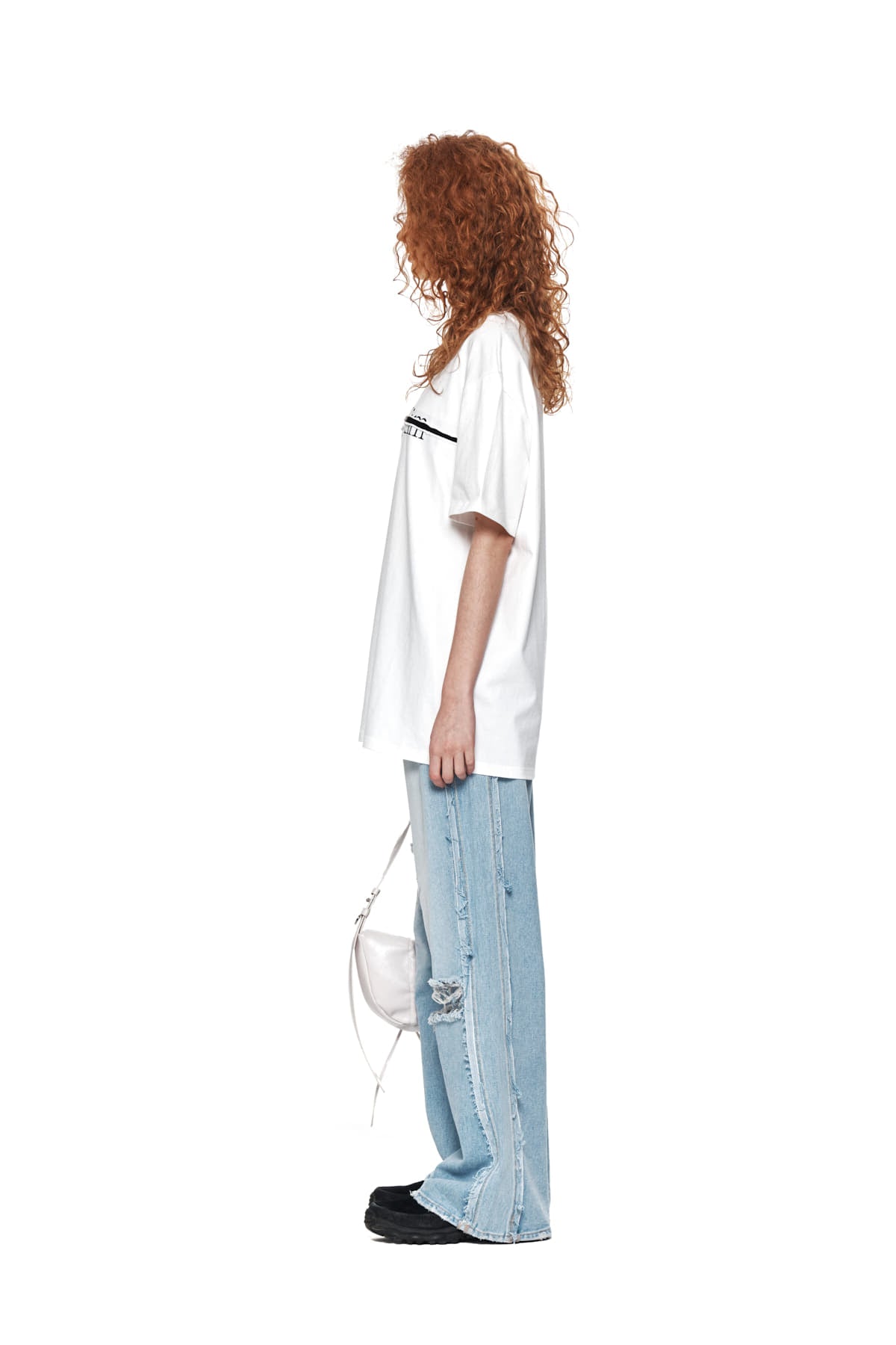 Matin Kim - Logo Cutted Layered Top (White) product image 6 | TRAB K-Fashion Australia