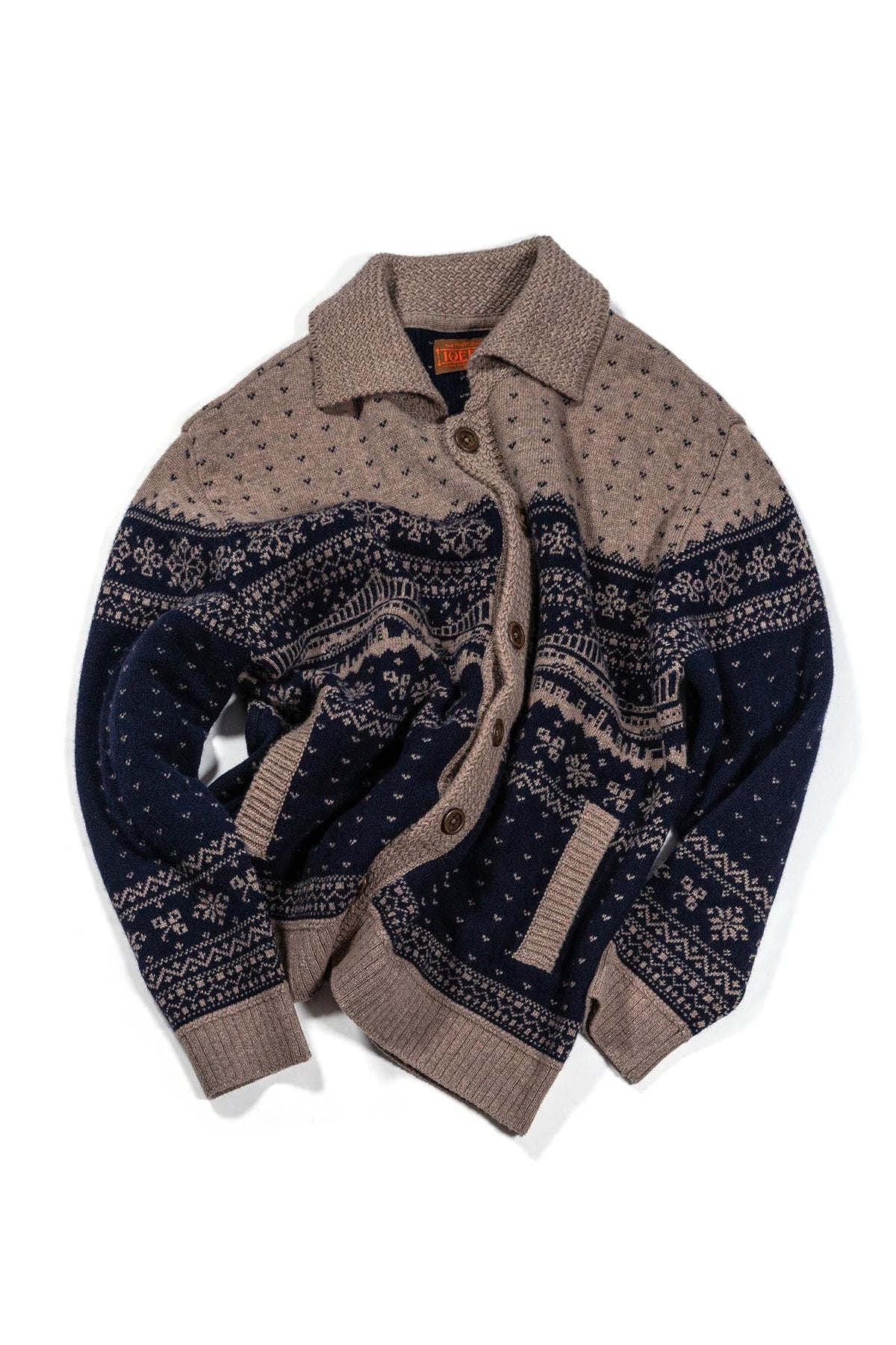Ioedle - City-Bound Wool Collared Knit Cardigan (Navy) product image 1 | TRAB K-Fashion Australia