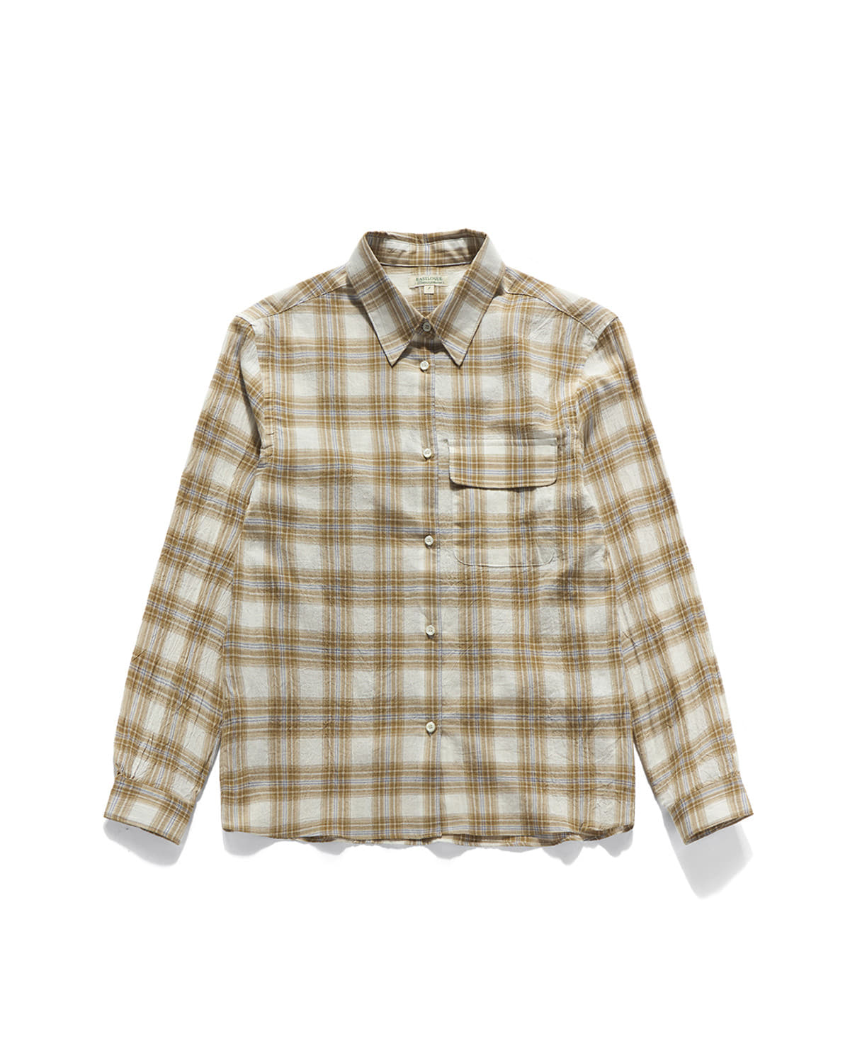 Eastlogue - Holiday Shirts (Beige & Blue Check) product image 4 | TRAB K-Fashion Australia
