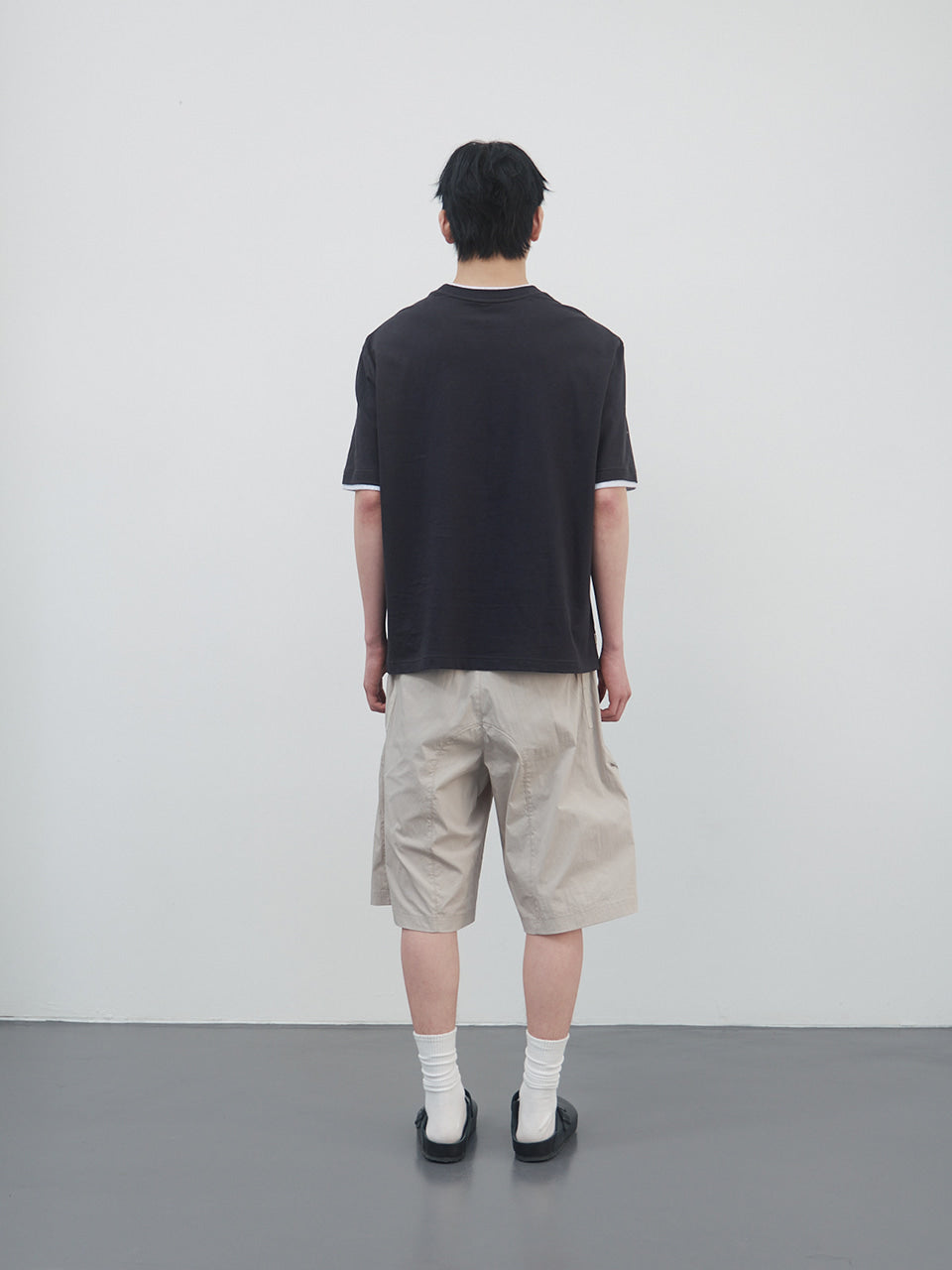 Kijun - Double Layered Tee (Charcoal) product image 5 | TRAB K-Fashion Australia