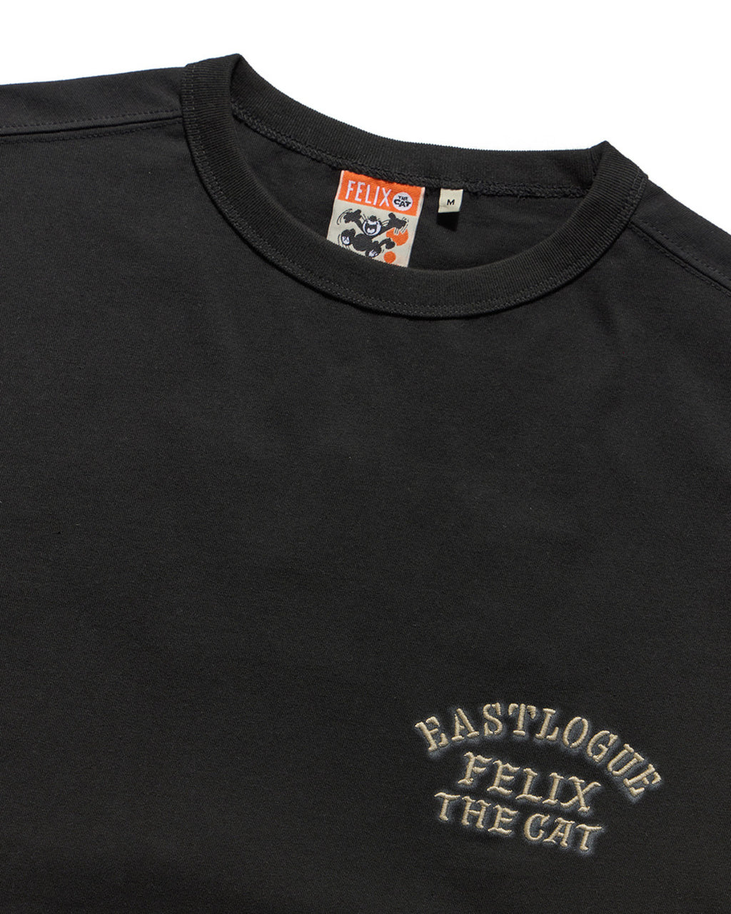 Eastlogue - Felix Shot-put Embroidered L.s T-shirts (Black) product image 3 | TRAB K-Fashion Australia
