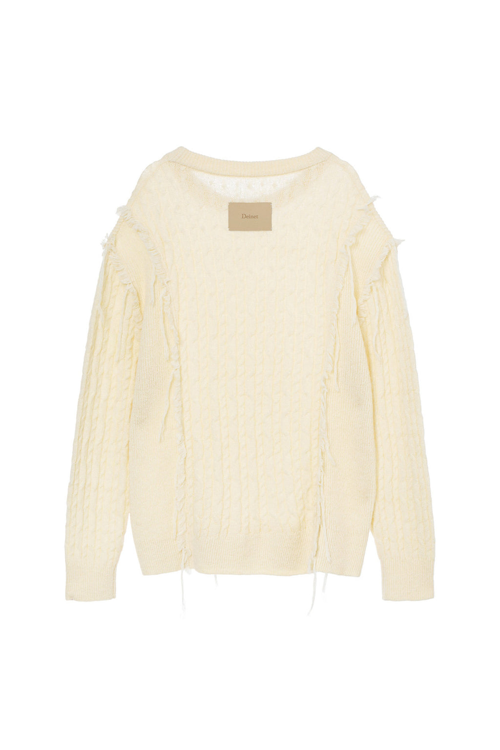 Deinet - Cabled Pullover Knit (Ivory) product image 2 | TRAB K-Fashion Australia