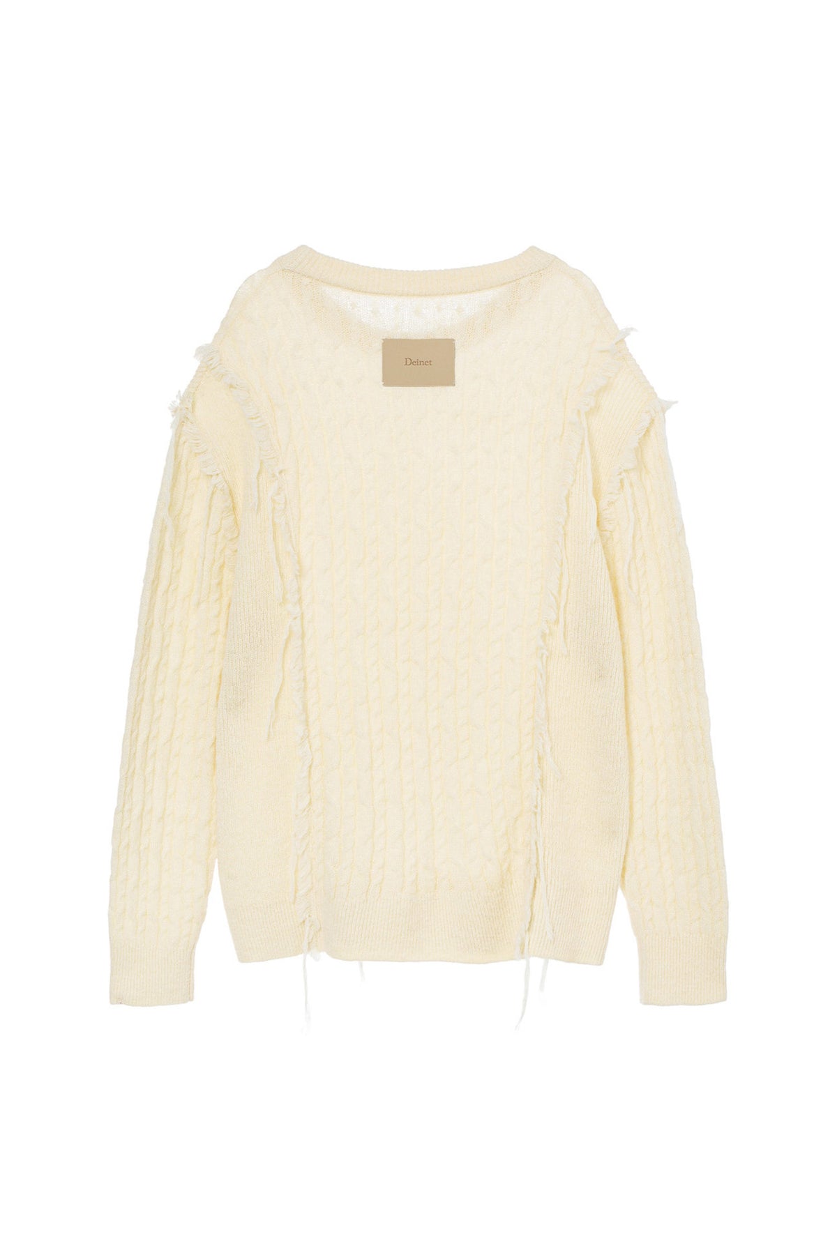 Deinet - Cabled Pullover Knit (Ivory) product image 2 | TRAB K-Fashion Australia