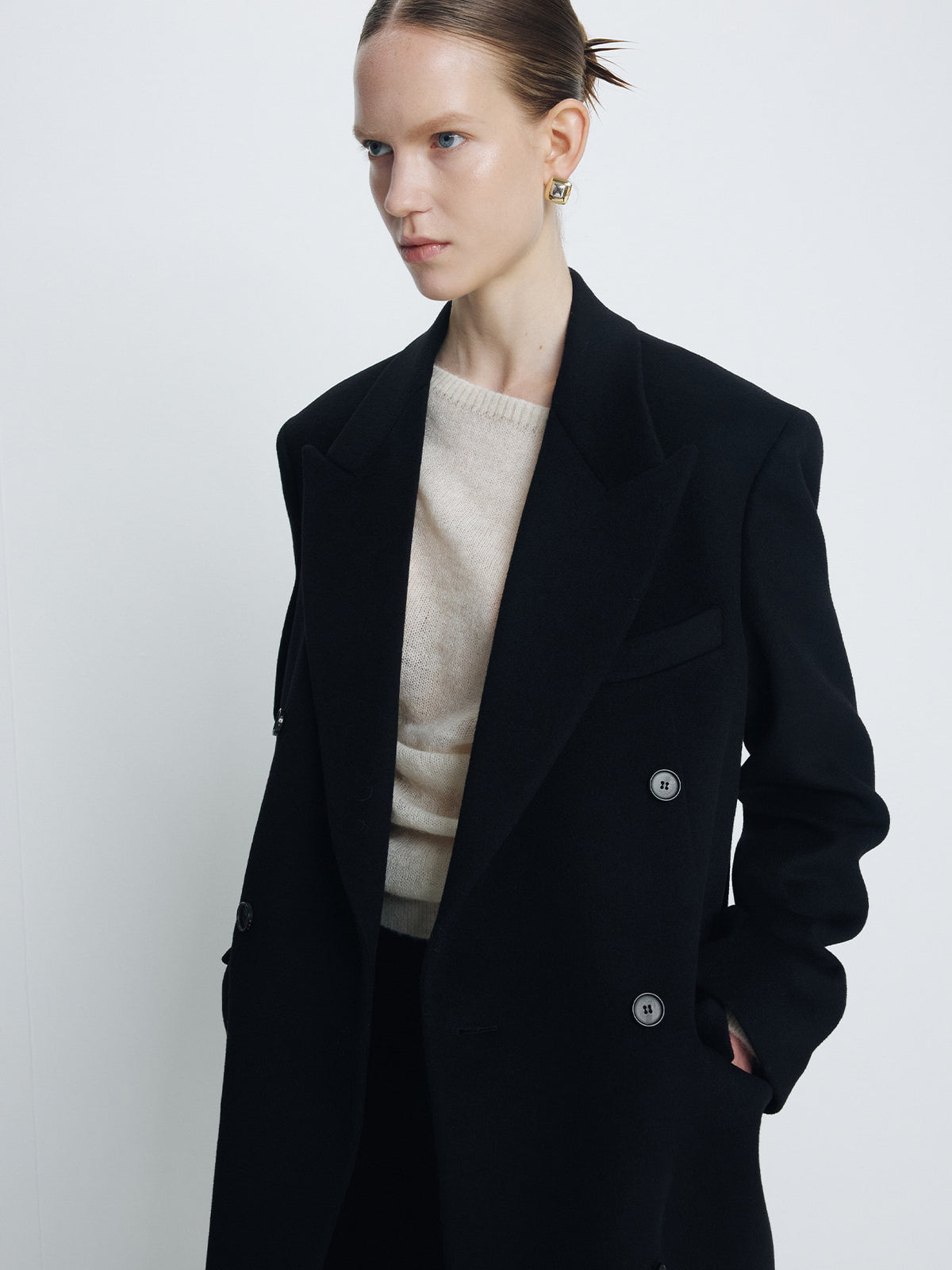 Tonywack - Convertible Rib-Band Knit Top (Ivory) product image 7 | TRAB K-Fashion Australia