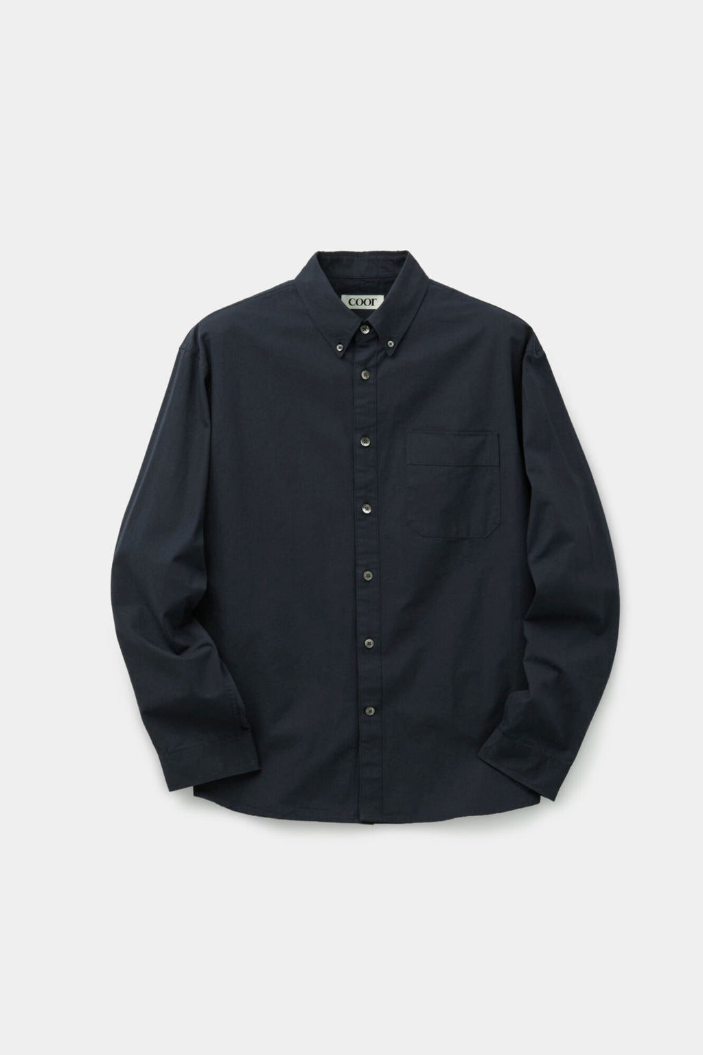 Coor - Buttondown Washed Oxford Shirt (Navy) product image 1 | TRAB K-Fashion Australia