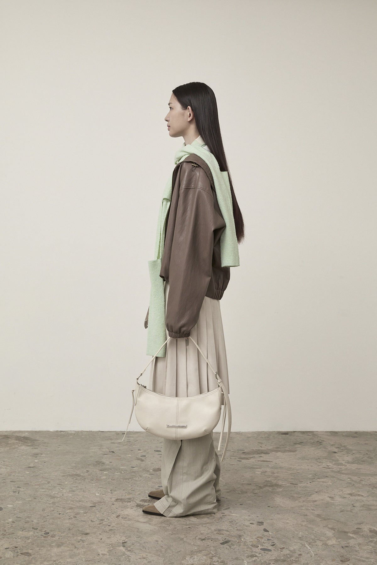 Matin Kim - Bolero Knit Muffler (Light Green) product image 6 | TRAB K-Fashion Australia
