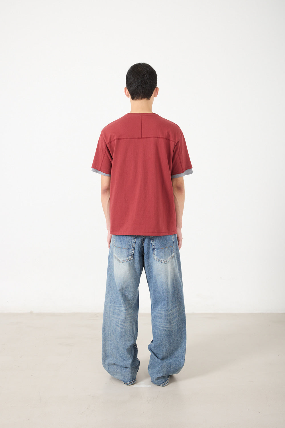 Hatchingroom - Double Neck Tee (Red) product image 10 | TRAB K-Fashion Australia