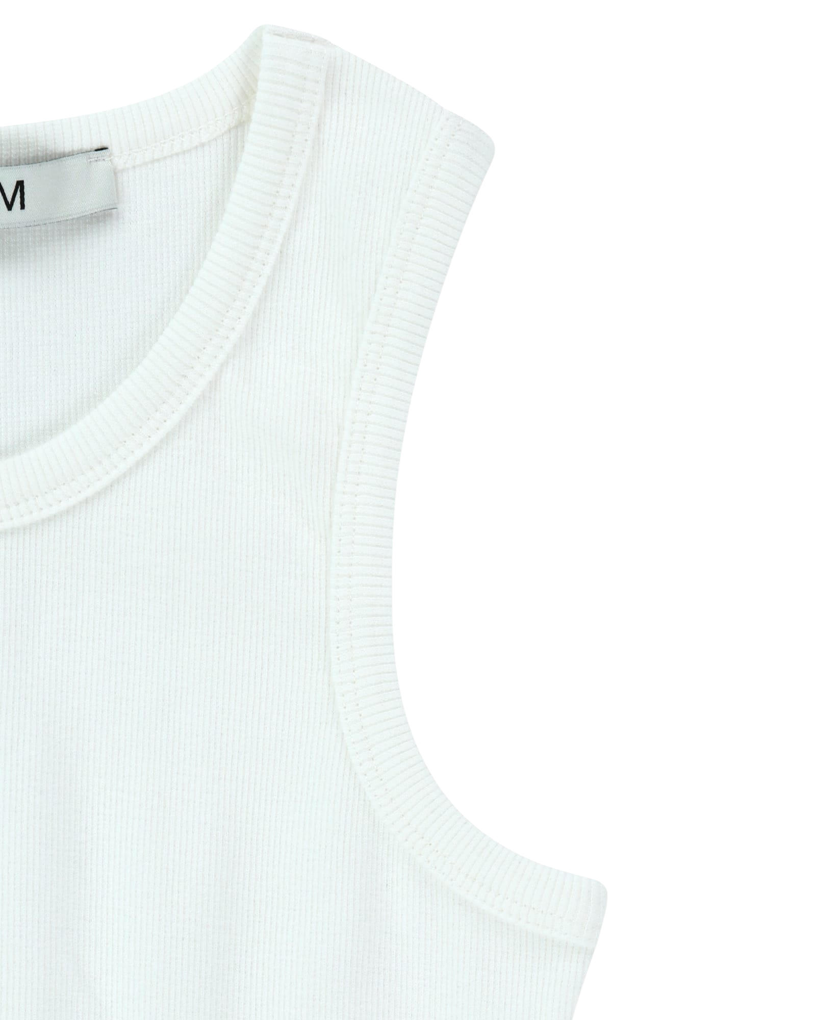 Kimhe Kim - Mini Heart Embroidered Sleeveless Jersey Top (White) product image 4 | TRAB K-Fashion Australia
