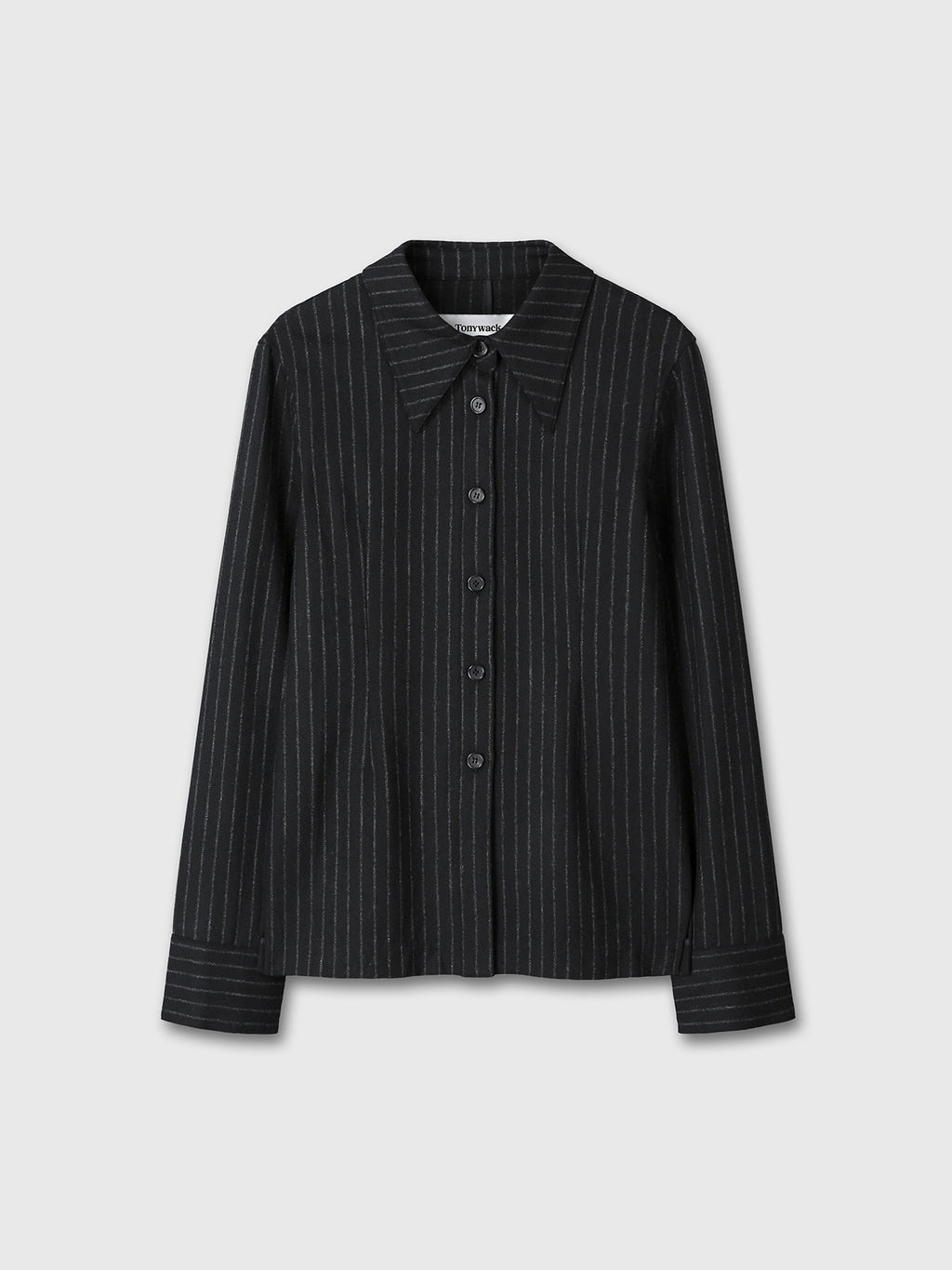 Tonywack - Striped Wool Regular-Fit Shirts (Black Stripe) product image 11 | TRAB K-Fashion Australia