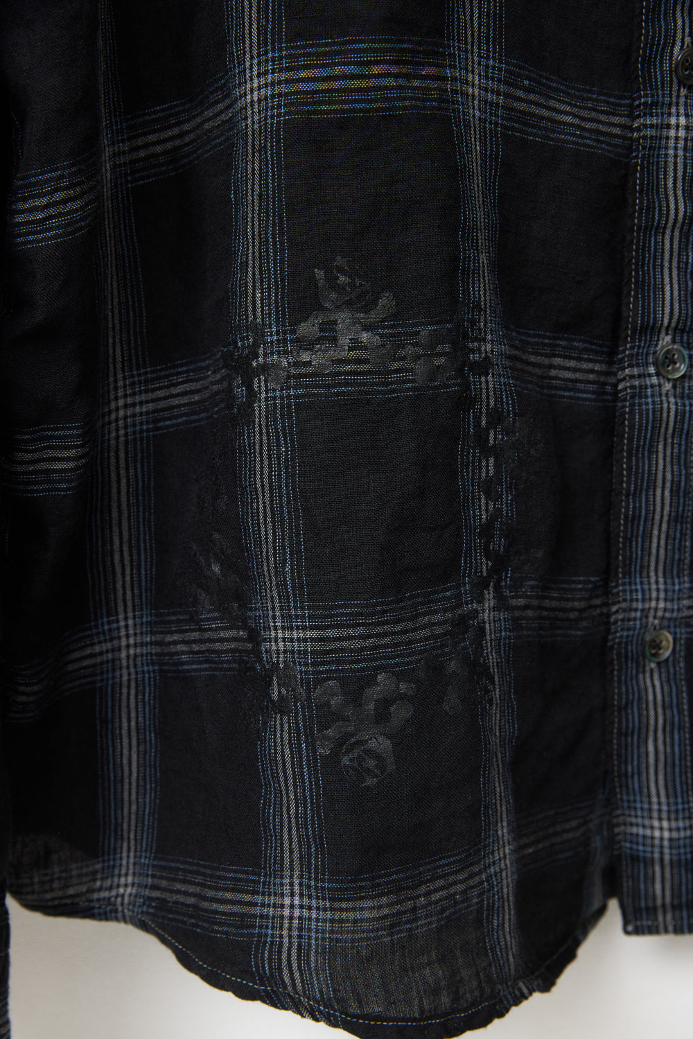 Hatchingroom - Felix Shirt Over Dyed Check Linen (Black) product image 5 | TRAB K-Fashion Australia