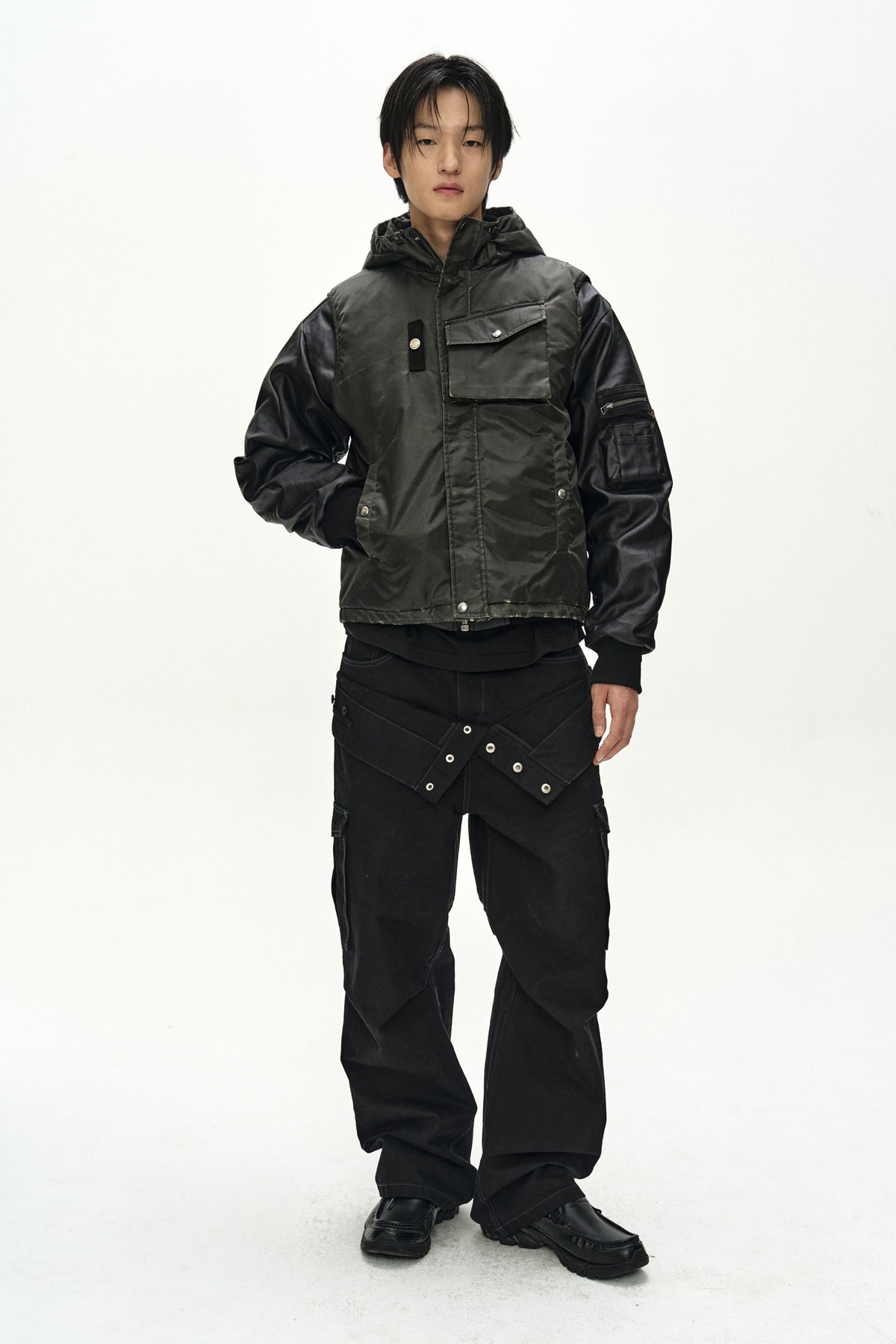 Andersson Bell - Padded Reversible Hoodie Vest (Black) product image 2 | TRAB K-Fashion Australia