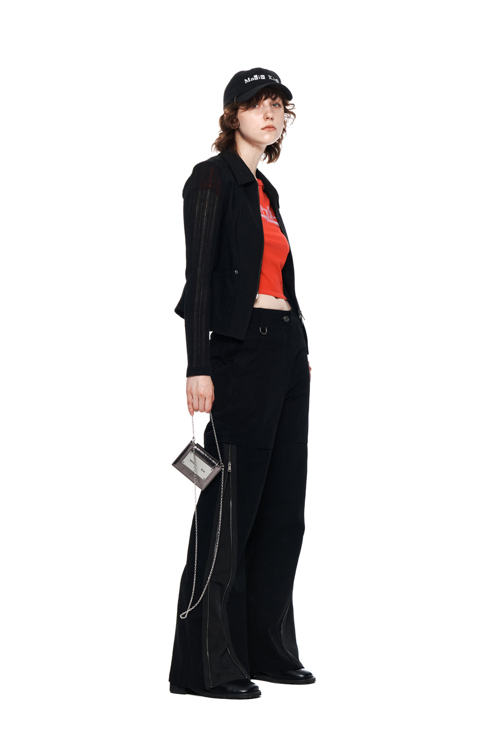 Matin Kim - Zipper Point Boots Cut Pants (Black) product image 9 | TRAB K-Fashion Australia