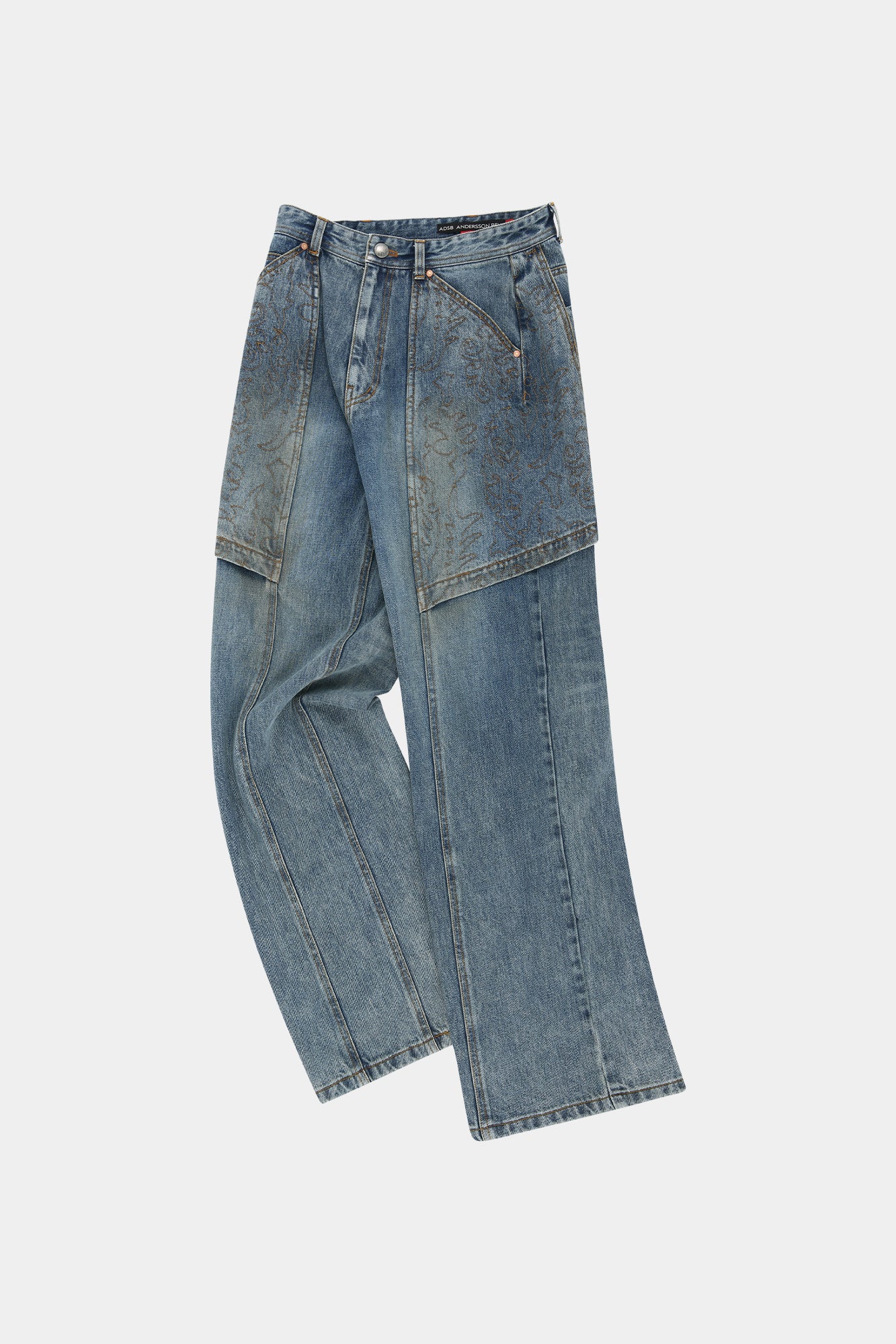 Andersson Bell - Embroidery Wrap Jeans (Washed Blue) product image 9 | TRAB K-Fashion Australia