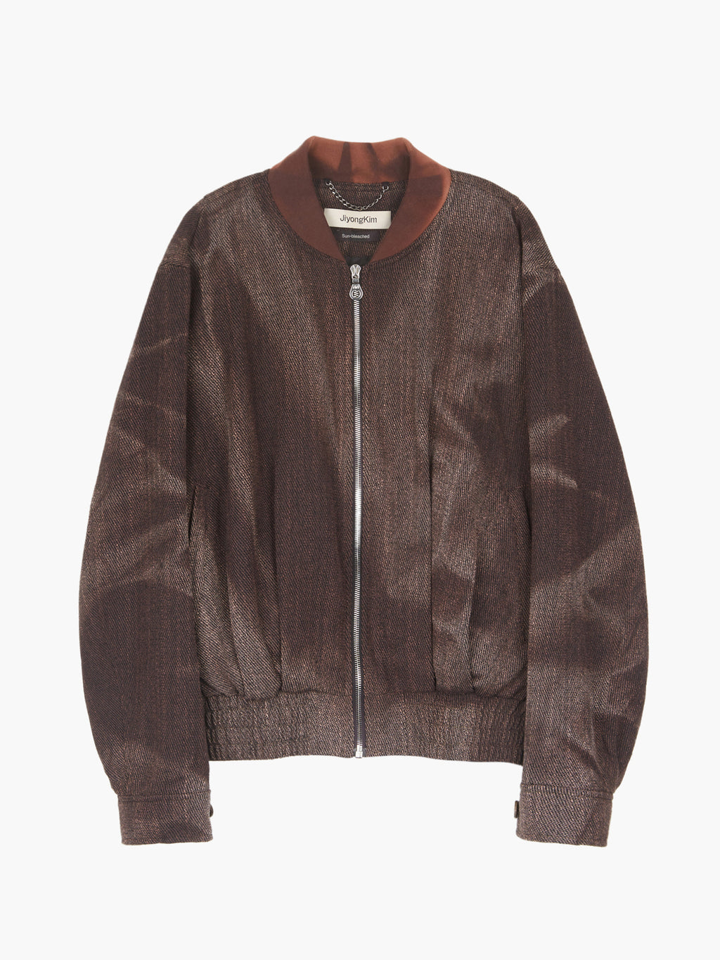 Jiyong Kim - Sun-Bleached Pleated Bomber (Brown) product image 9 | TRAB K-Fashion Australia