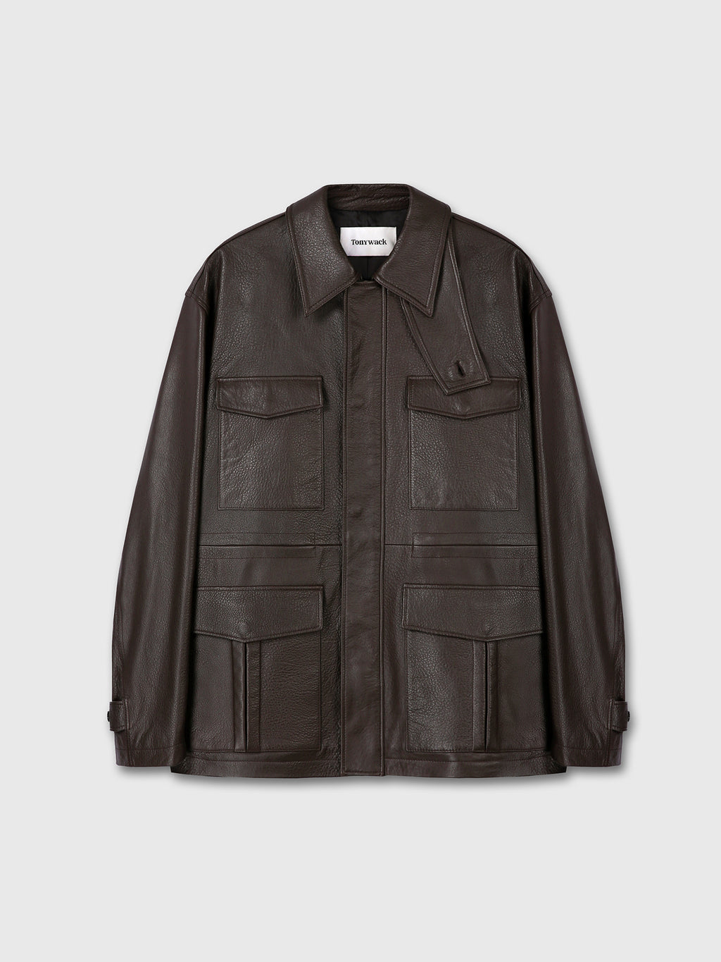 Tonywack - Lamb Leather Cargo Jacket (Dark Brown) product image 12 | TRAB K-Fashion Australia