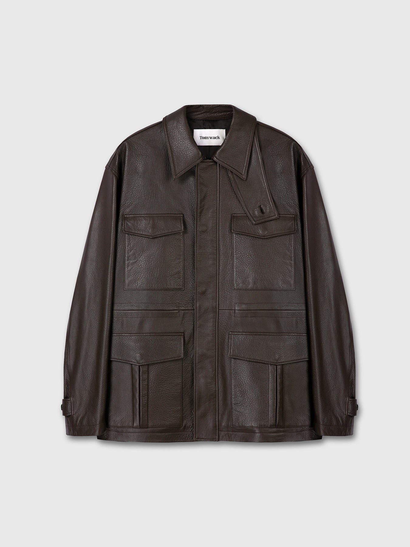 Tonywack - Lamb Leather Cargo Jacket (Dark Brown) product image 12 | TRAB K-Fashion Australia