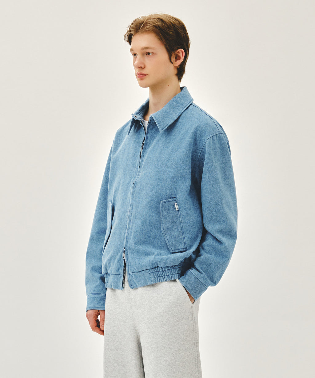 Marithe & Francois Girbaud - Denim Harrington Jacket (Blue) product image 2 | TRAB K-Fashion Australia