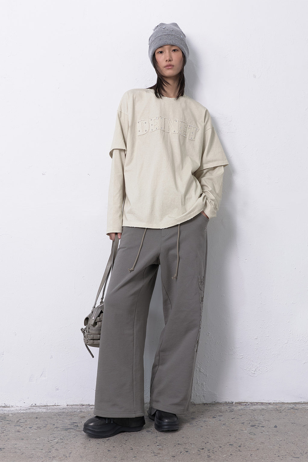 Deinet - Applique Layered T-Shirt (Ivory) product image 6 | TRAB K-Fashion Australia
