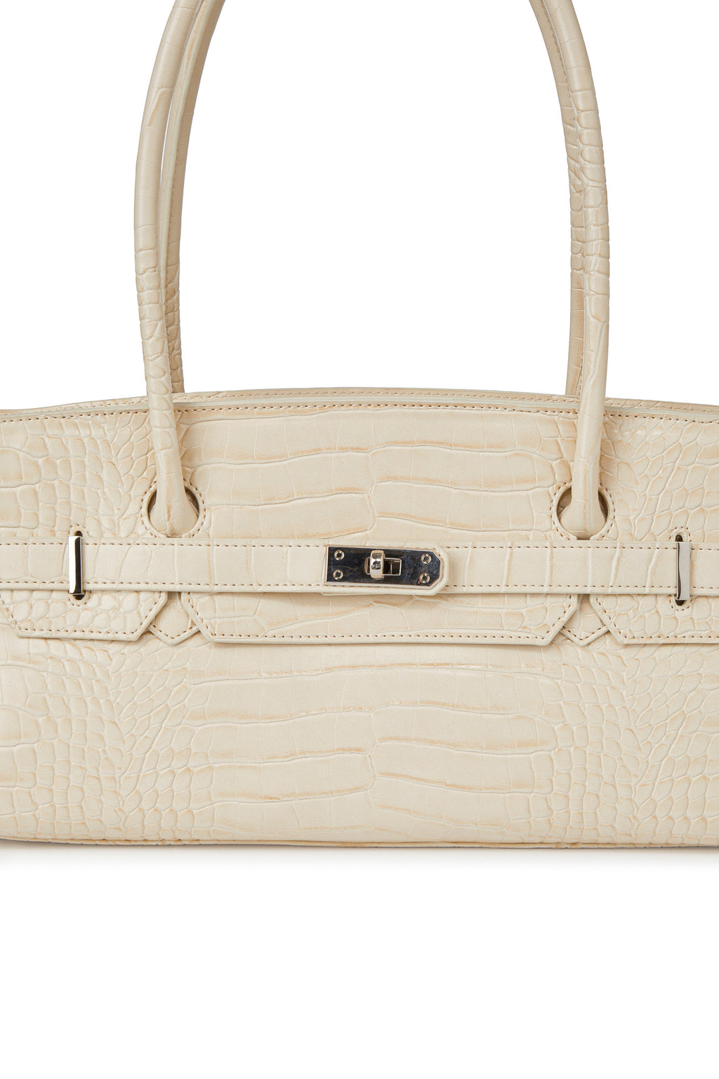 Deinet - Crocodile Pattern Two-Way Bag (Cream) product image 6 | TRAB K-Fashion Australia