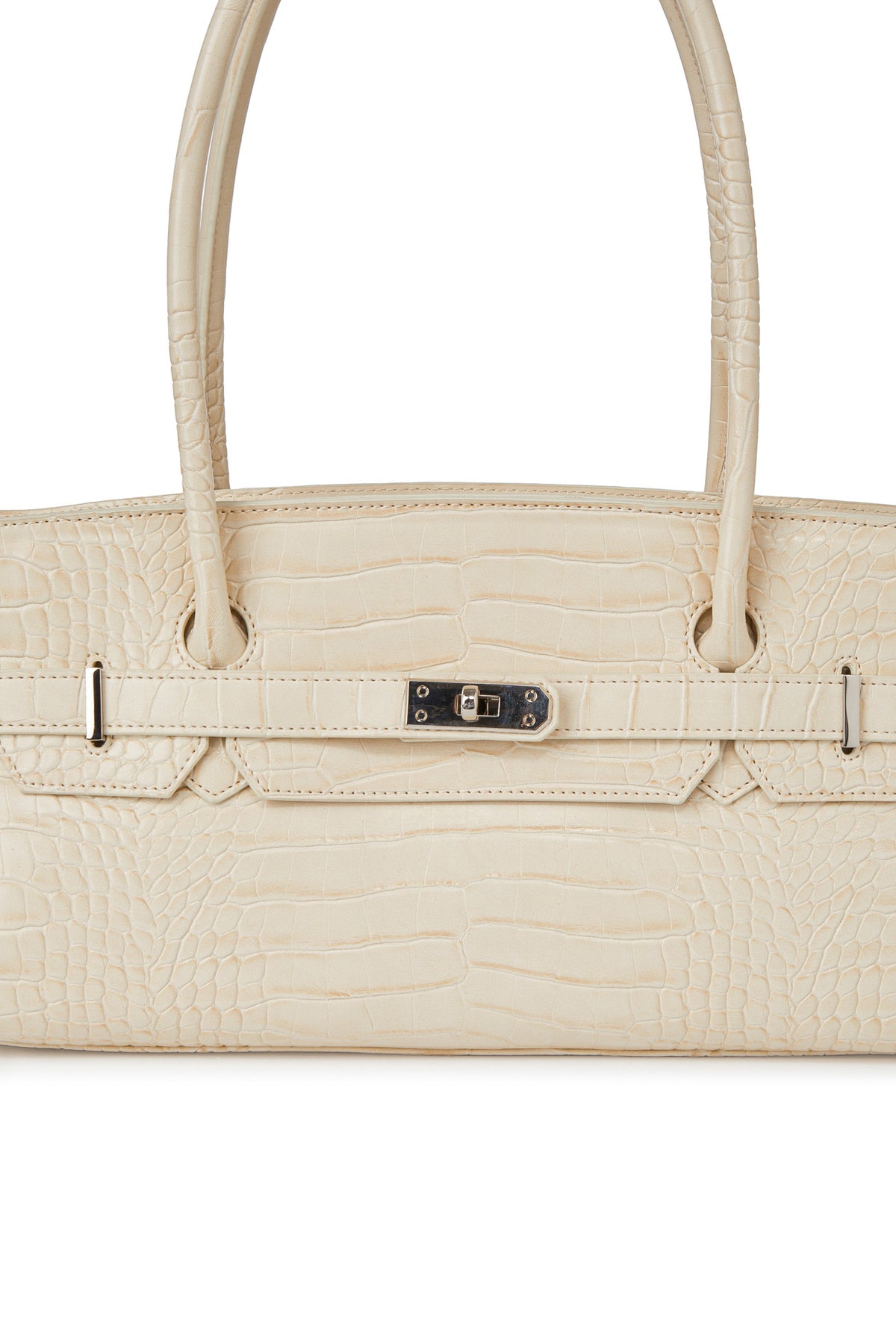 Deinet - Crocodile Pattern Two-Way Bag (Cream) product image 6 | TRAB K-Fashion Australia