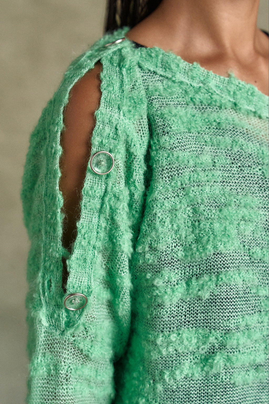 Andersson Bell - Fifi Button Pullover Knit (Pale Jade) product image 4 | TRAB K-Fashion Australia