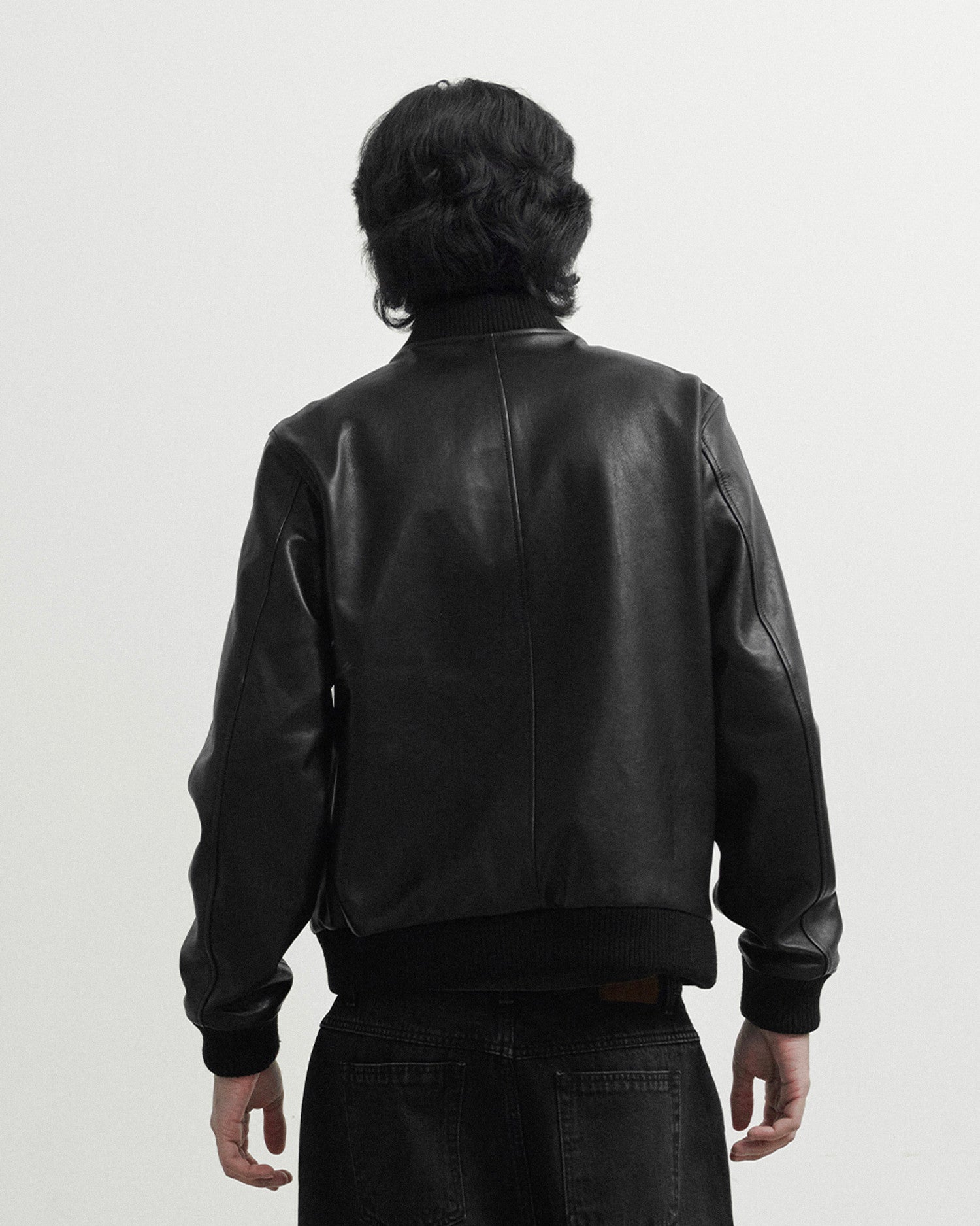 Brownyard - Washed Leather Blouson (Black) product image 2 | TRAB K-Fashion Australia