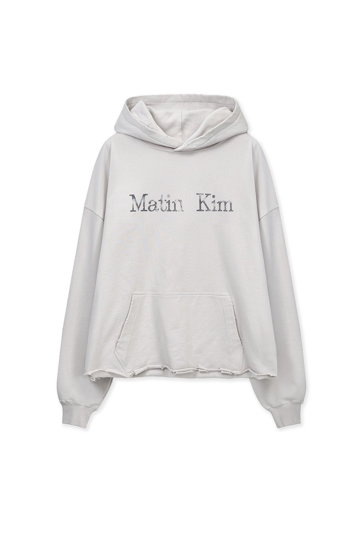 Matin Kim - Raw Edge Hem Sweat Hoody (Light Beige) product image 1 | TRAB K-Fashion Australia