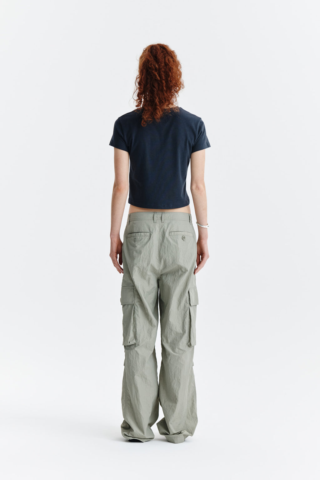 Matin Kim - Dusty Typo Graphic Crop Top (Charcoal) product image 6 | TRAB K-Fashion Australia