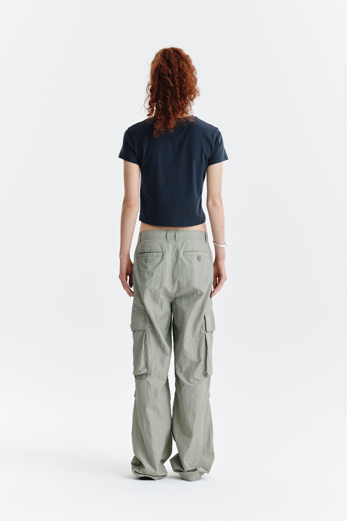 Matin Kim - Dusty Typo Graphic Crop Top (Charcoal) product image 6 | TRAB K-Fashion Australia