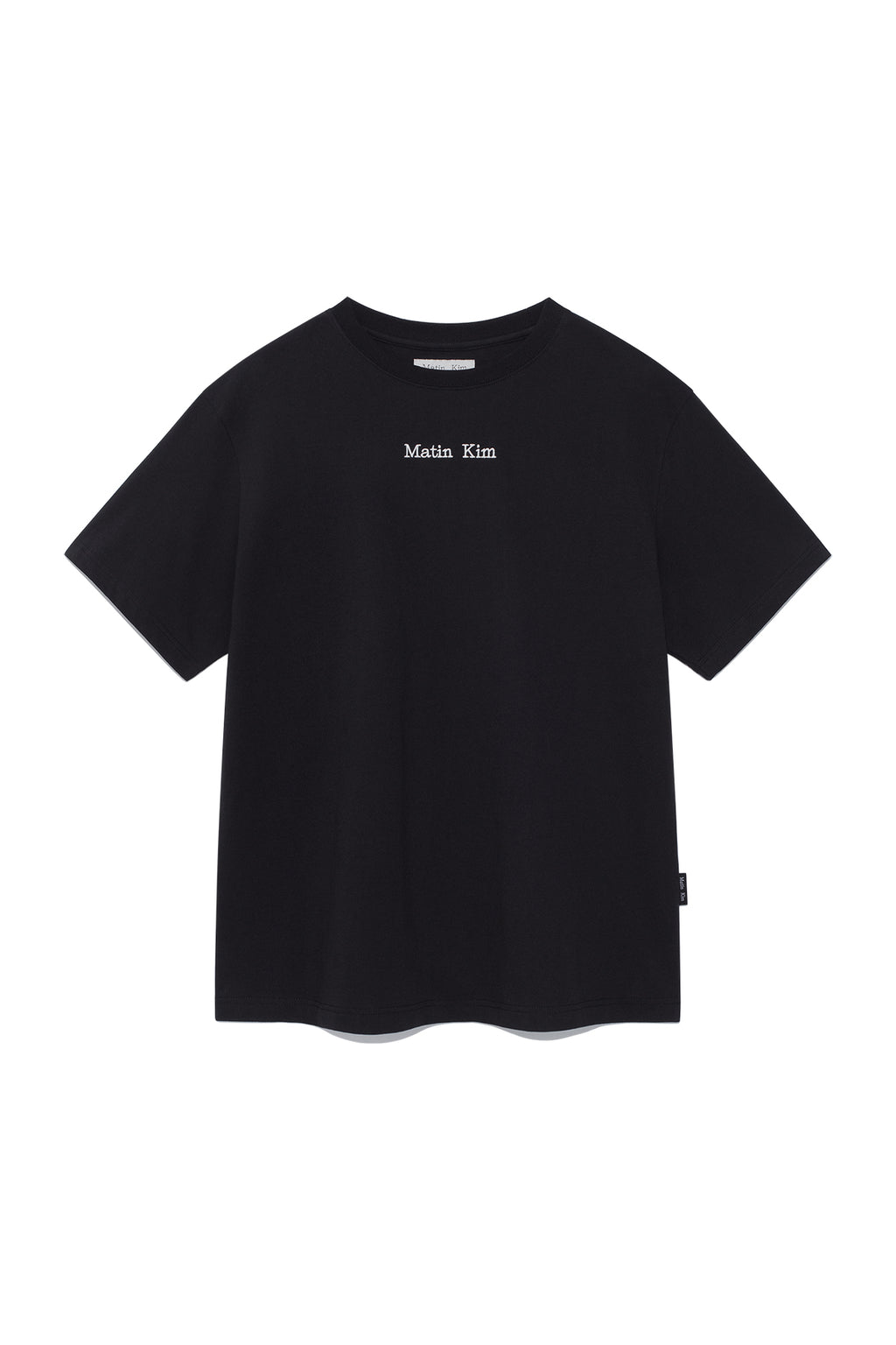 Matin Kim - Embroidery Small Logo Oversize Top (Black) product image 1 | TRAB K-Fashion Australia