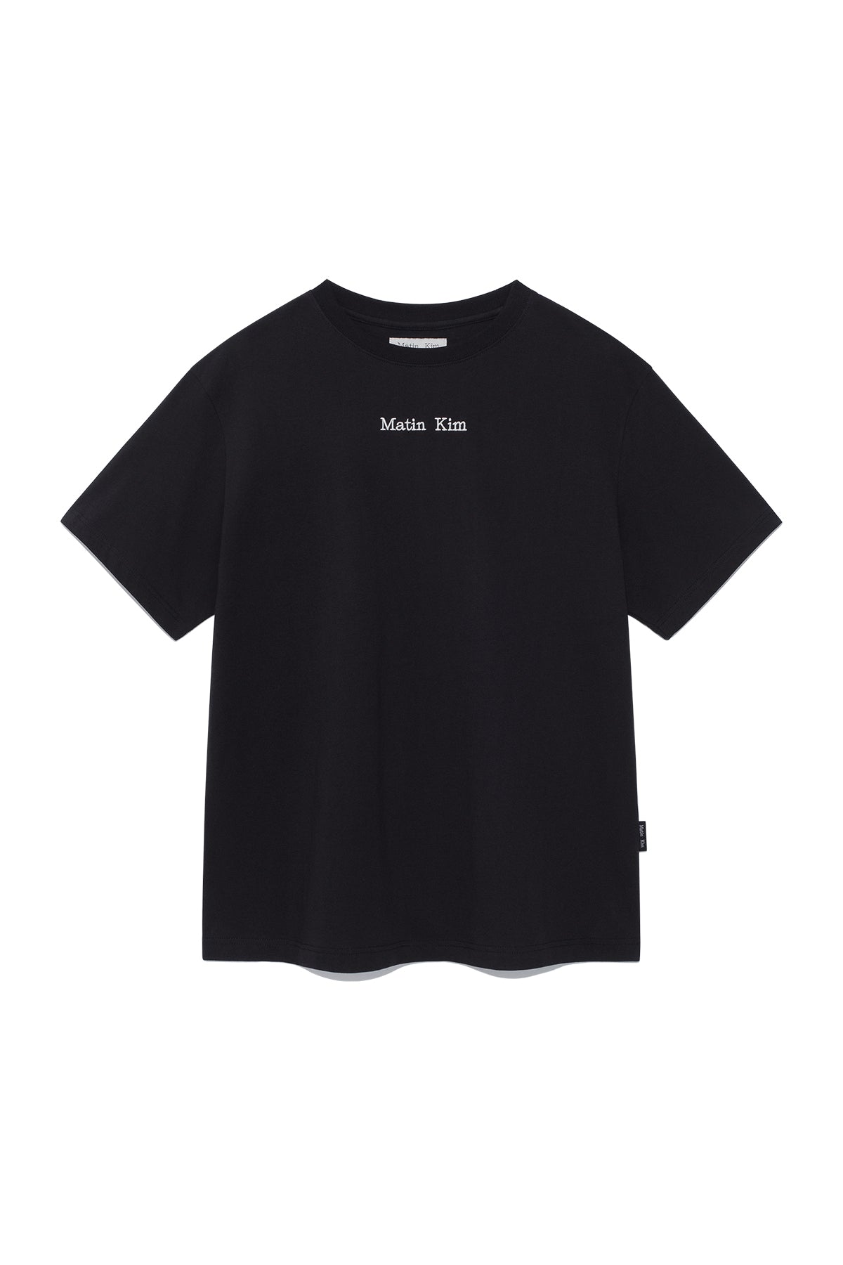 Matin Kim - Embroidery Small Logo Oversize Top (Black) product image 1 | TRAB K-Fashion Australia