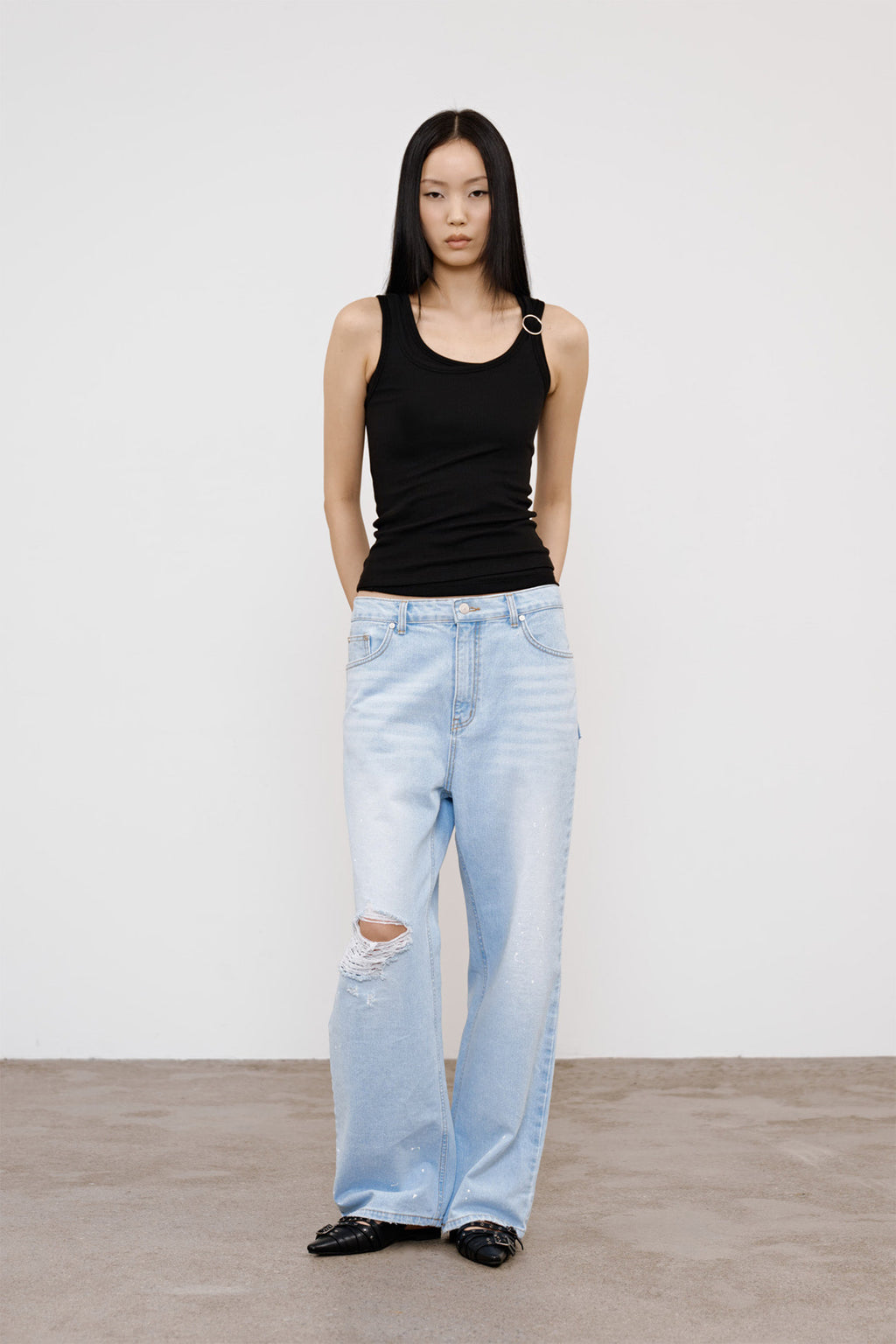Deinet - Layered Ring Sleeveless (Black) product image 4 | TRAB K-Fashion Australia