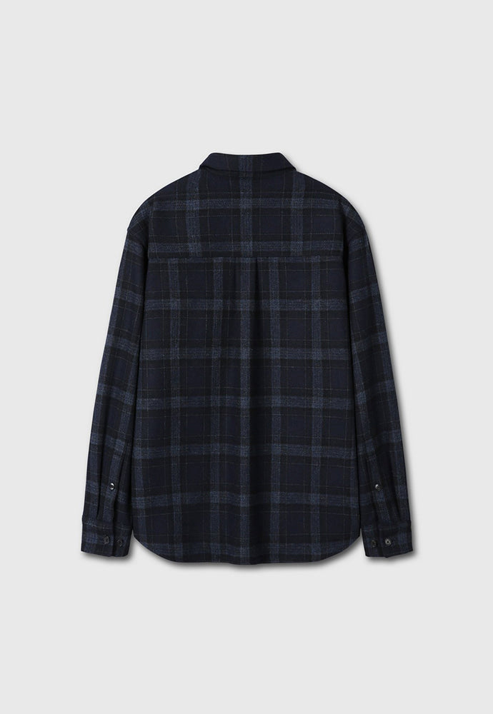Tonywack - Wool Flannel Check Shirt (Navy) product image 10 | TRAB K-Fashion Australia