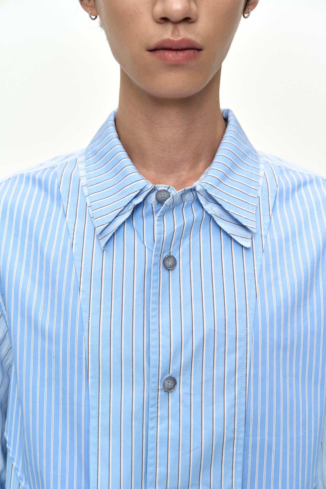 Andersson Bell - Double Layered Stripe Shirt (Blue) product image 6 | TRAB K-Fashion Australia
