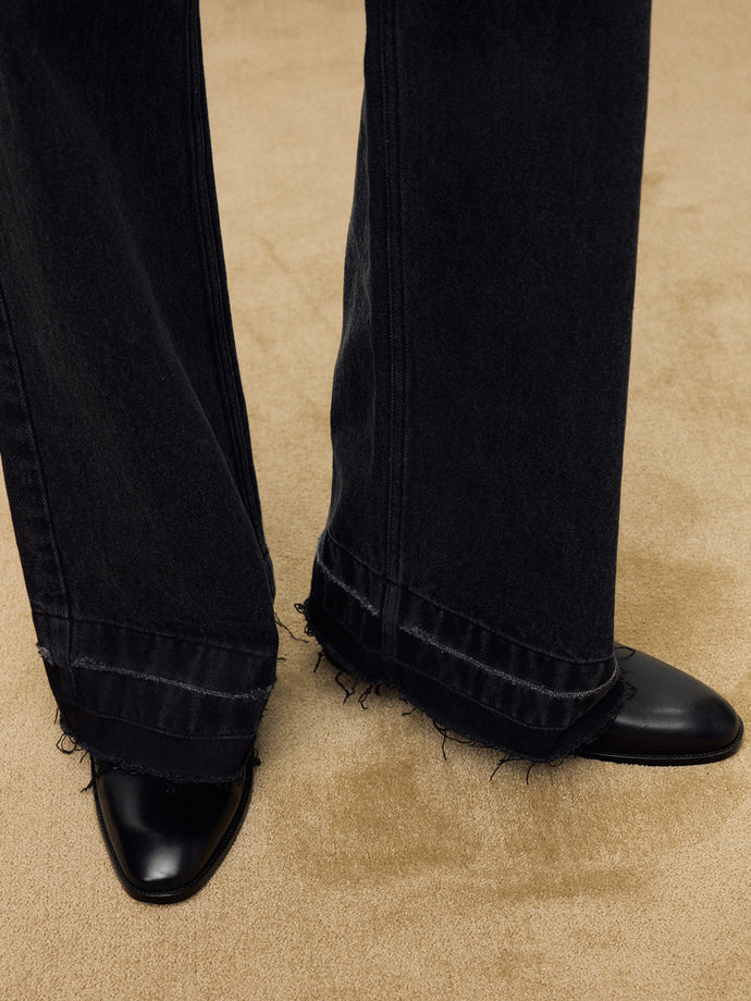 Tonywack - Wide-Leg Denim Jeans (Faded Black) product image 4 | TRAB K-Fashion Australia