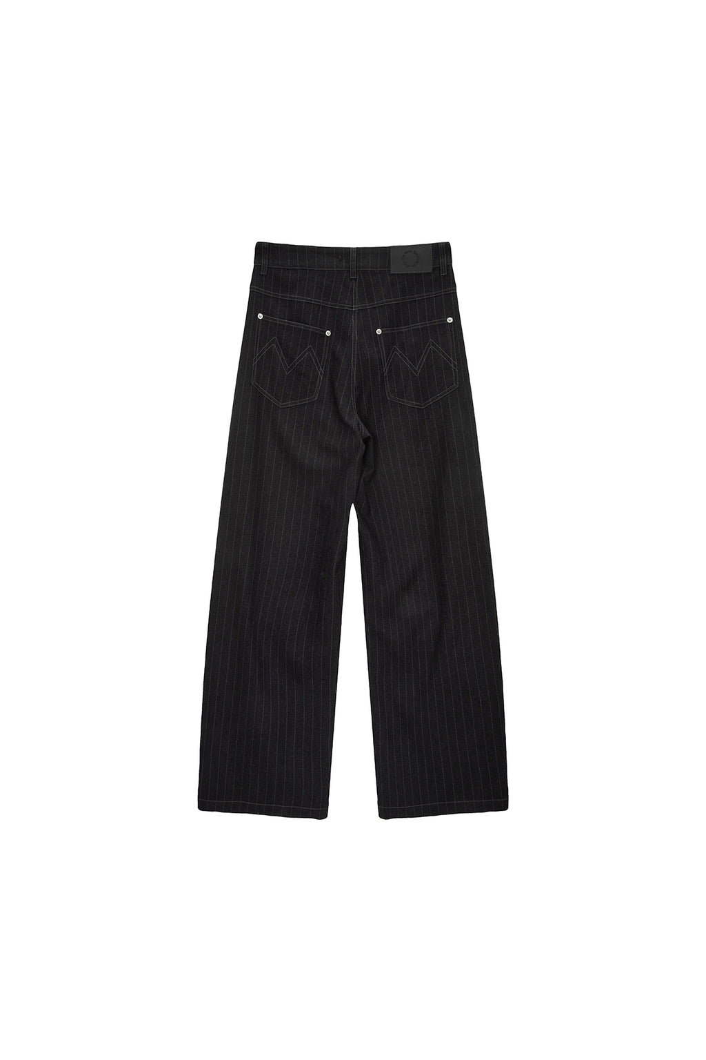Matin Kim - Denim Like Stripe Wide Pants (Charcoal) product image 2 | TRAB K-Fashion Australia