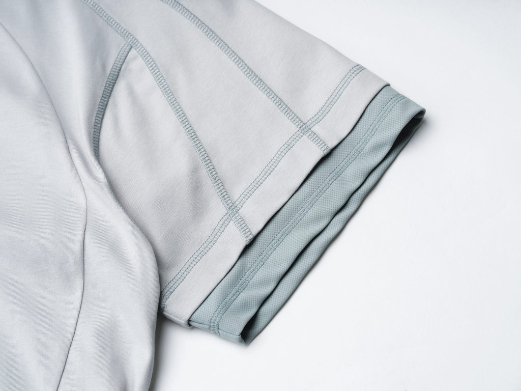 San San Gear - Mesh Paneled T-Shirt (Light Grey) product image 8 | TRAB K-Fashion Australia