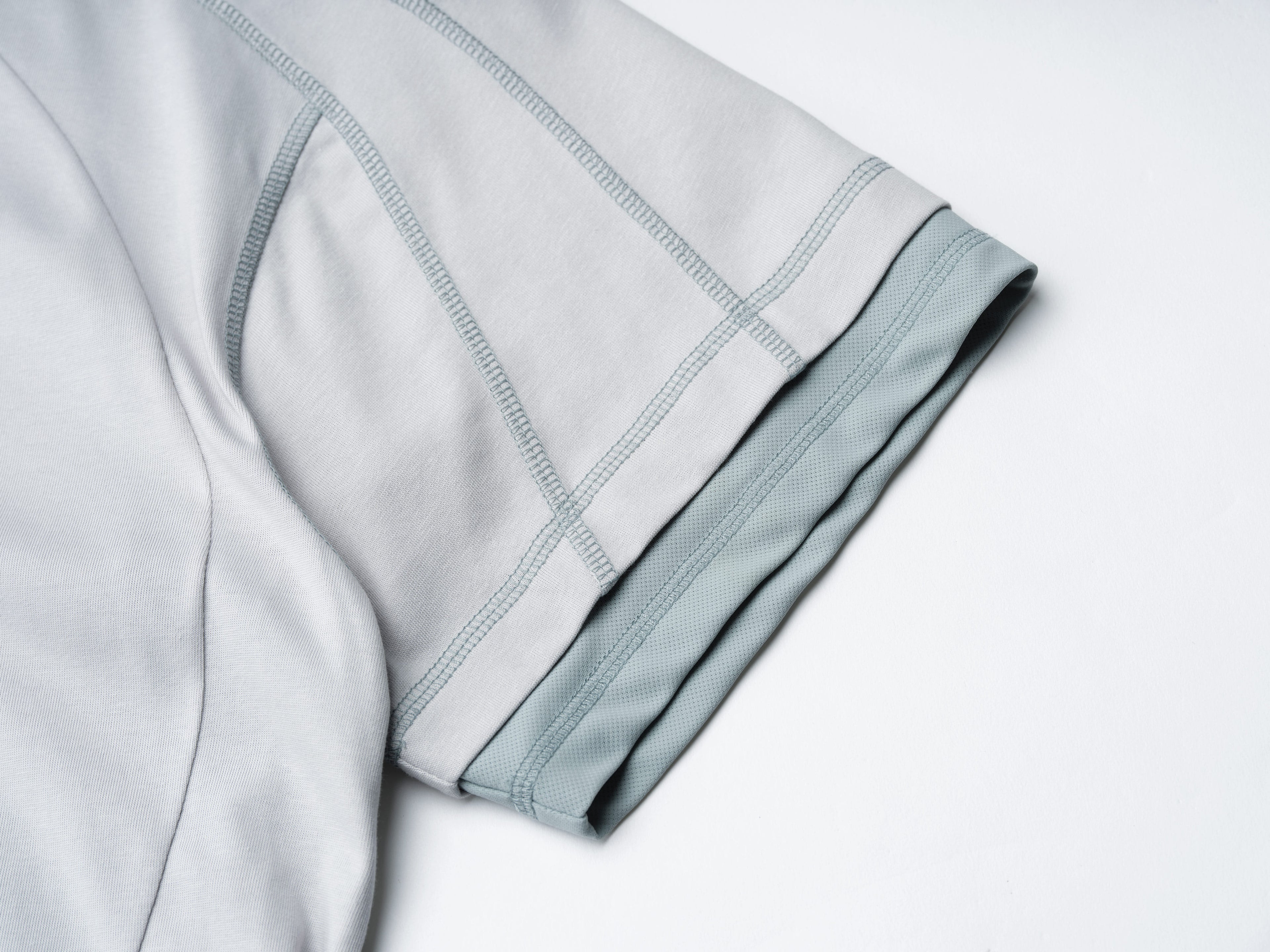 San San Gear - Mesh Paneled T-Shirt (Light Grey) product image 8 | TRAB K-Fashion Australia