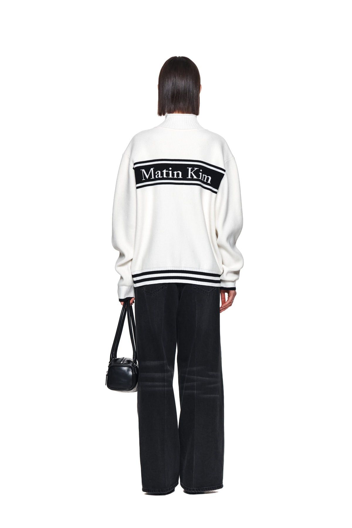 Matin Kim - Spell Point Stripe Knit Cardigan (Ivory) product image 8 | TRAB K-Fashion Australia