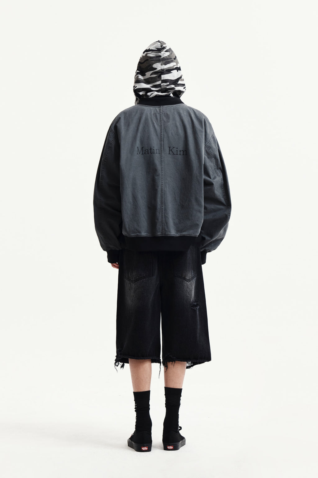 Matin Kim - Vintage Washed Back Logo Jumper (Charcoal) product image 13 | TRAB K-Fashion Australia
