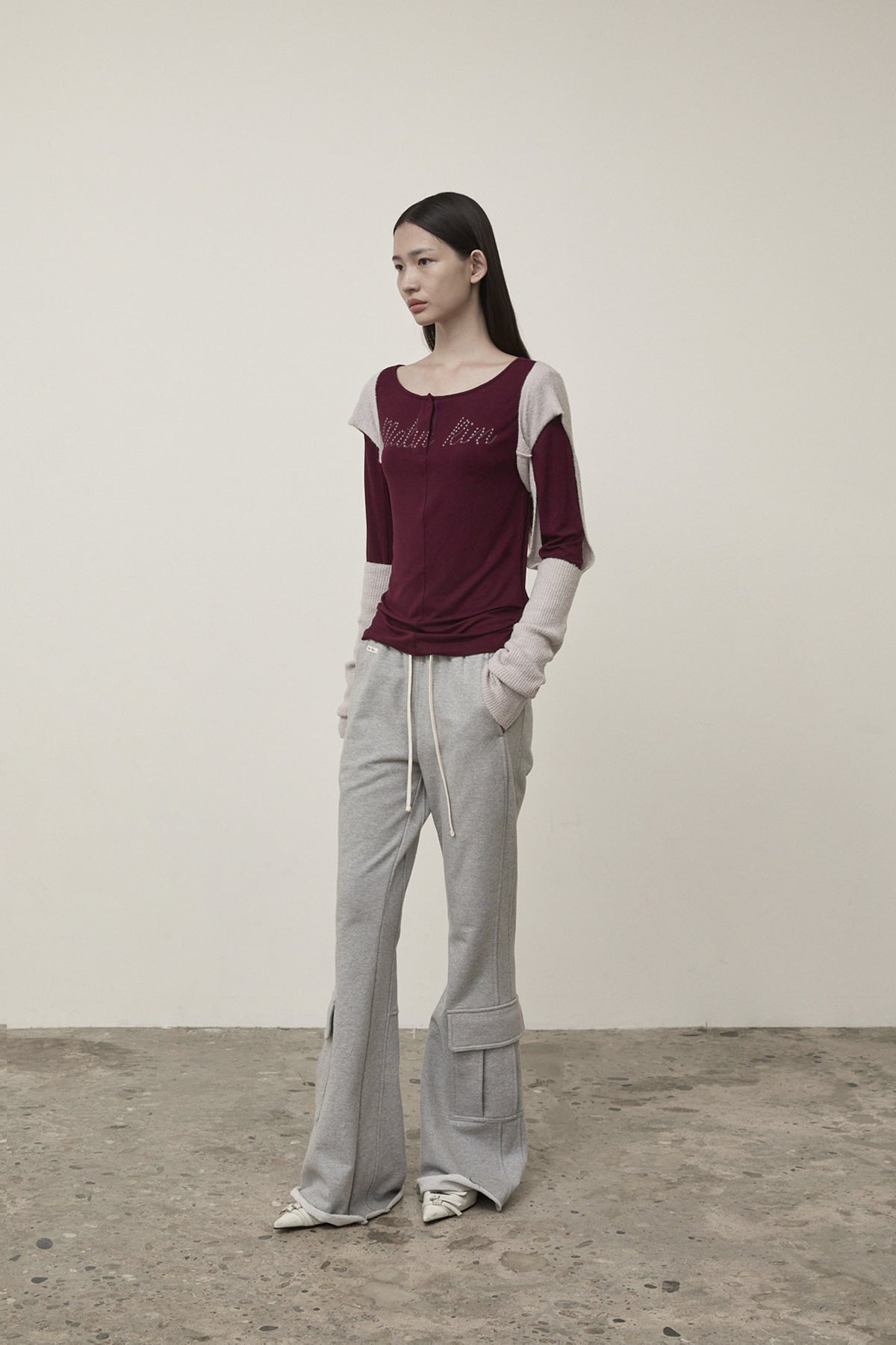 Matin Kim - Bolero Knit Muffler (Light Beige) product image 9 | TRAB K-Fashion Australia