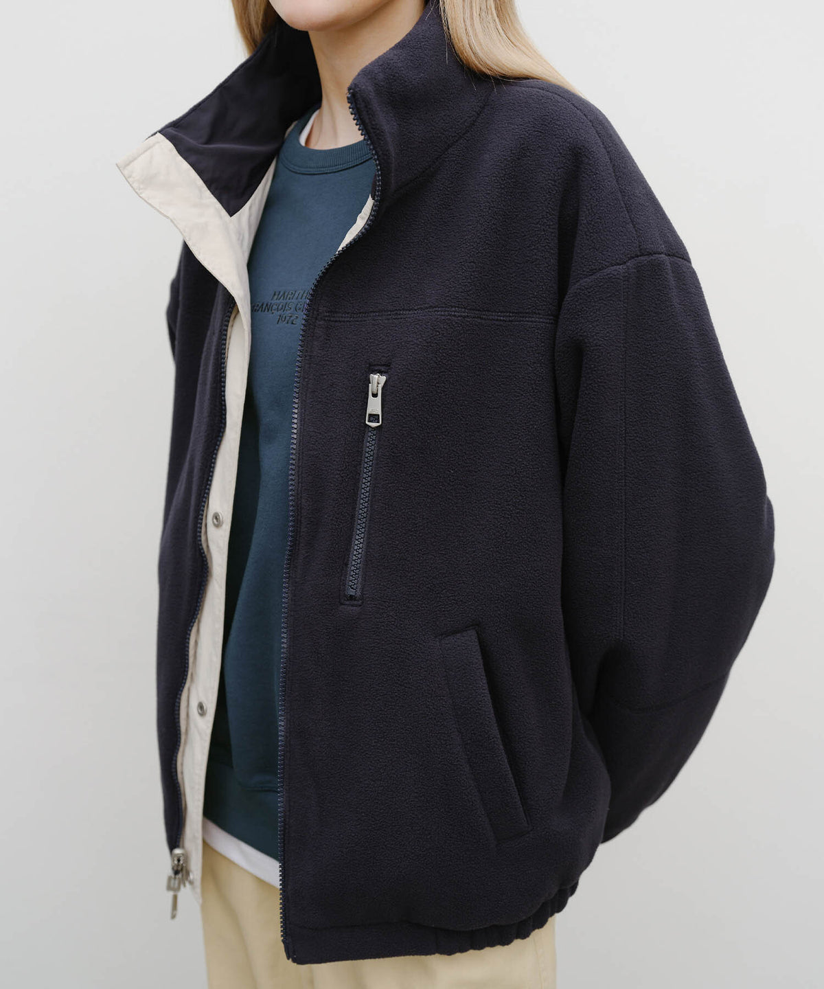 Marithe & Francois Girbaud - Classic Logo Reversible Sailing Jacket (Light Beige) product image 6 | TRAB K-Fashion Australia