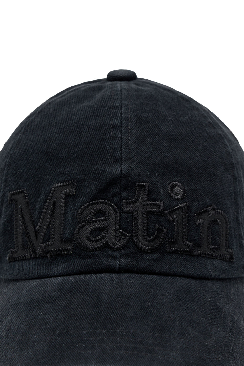 Matin Kim - Matin Applique Stitch Ball Cap (Black) product image 4 | TRAB K-Fashion Australia